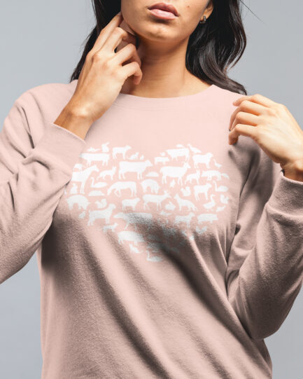 Animal Love Ladies Organic Sweatshirt