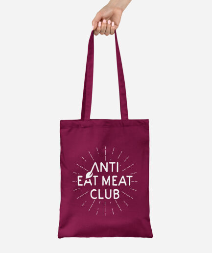Anti Eat Meat Club Jutebeutel burgundy