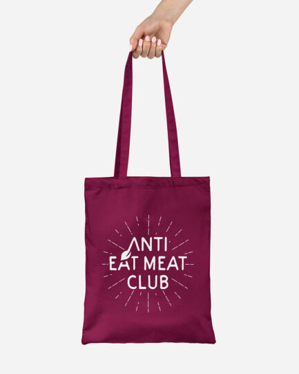 Anti Eat Meat Club Jutebeutel burgundy