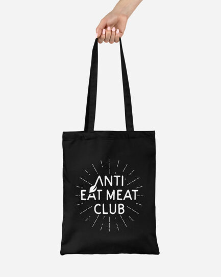 Anti Eat Meat Club Jutebeutel schwarz