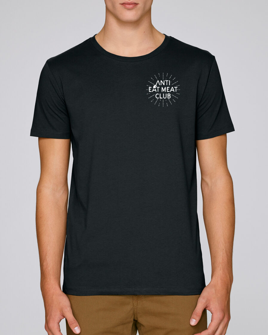 Anti Eat Meat Club T-Shirt in schwarz für Männer