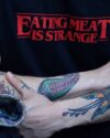 Eating Meat Is Strange Organic Shirt black