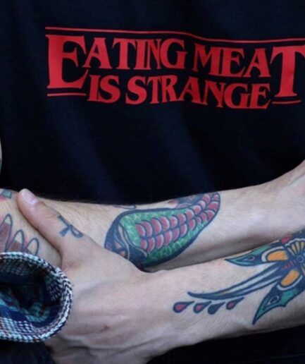 Eating Meat Is Strange Organic Shirt black