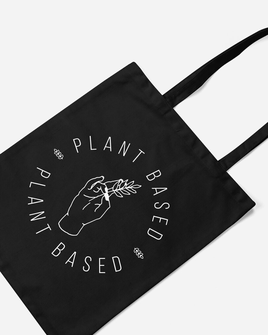 Plant Based Baumwolltasche in schwarz