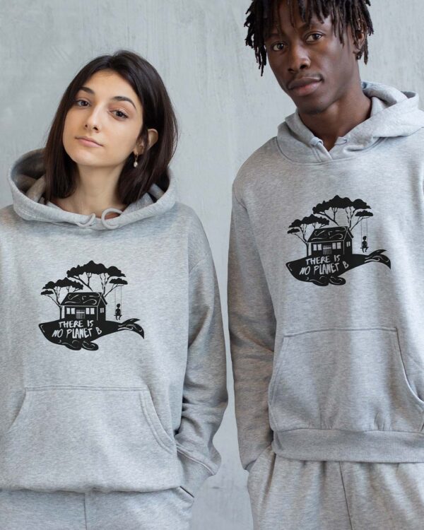 No Planet B Organic Hoodie Heather Grey