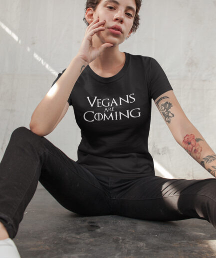 vegans-are-coming-ladies-organic-shirt-schwarz