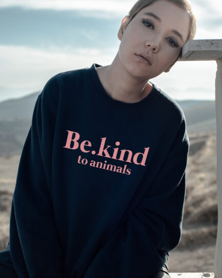 Be.kind to animals Ladies Organic Sweatshirt