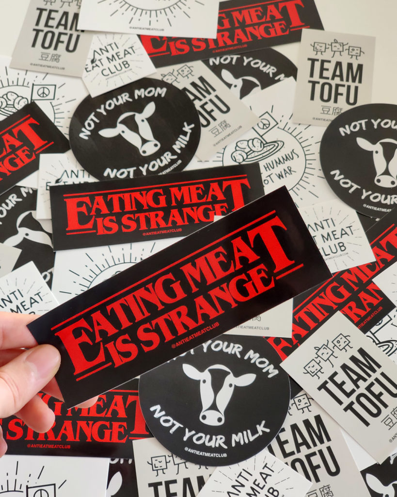Eating Meat Is Strange Sticker