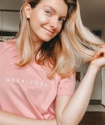 Herbivore Organic T-Shirt Kleid pink