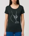 Eat Pussy Not Animals Ladies Organic Shirt Black