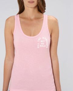 Kill The Workouts Not Animals Ladies Organic Tank Top Pink
