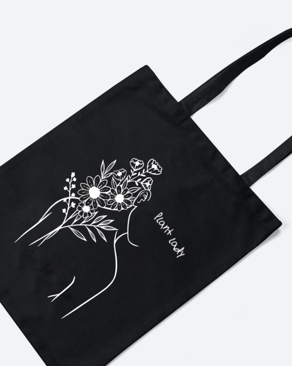 Plant Lady Organic Baumwolltasche Schwarz