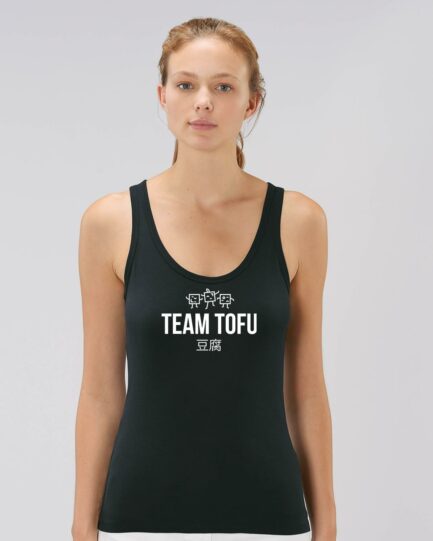 Team Tofu Ladies Organic Tank Top Black