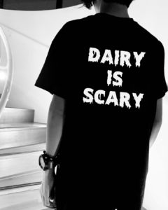 Dairy Is Scary Organic Shirt Back