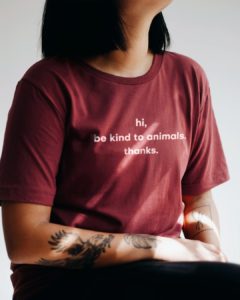 Hi. Be Kind To Animals. Thanks. Organic Shirt