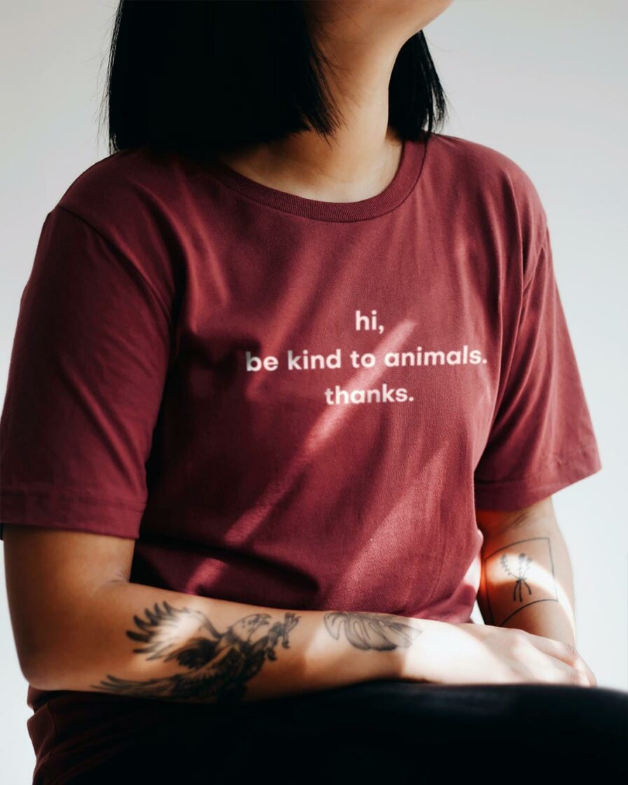 Hi. Be Kind To Animals. Thanks. Organic Shirt