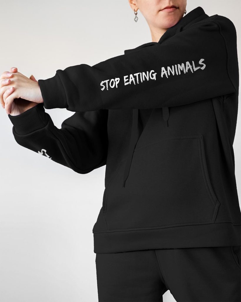 Stop Eating Animals Organic Hoodie ANTI EAT MEAT CLUB