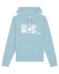 Animals Aren't Products Organic Hoodie skyblue