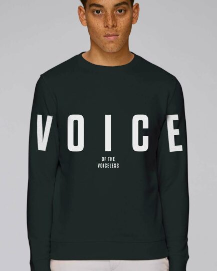 voice-of-the-voiceless-organic-sweatshirt-schwarz