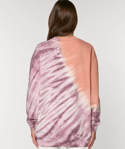 stop climate change tie and dye rosa back