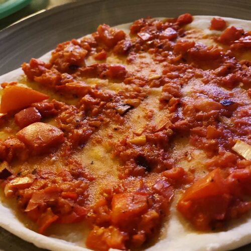 vegane türkische Pizza