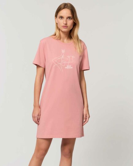 Choose Compassion Organic Shirt Kleid pink