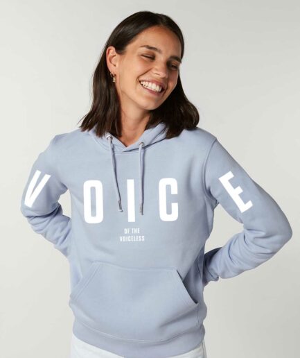 voice-of-the-voiceless-organic-hoodie-serene-blue