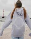 Fische sind Freunde kein Futter Organic Hoodie Serene Blue