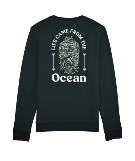 Ocean Life Organic Sweatshirt schwarz back
