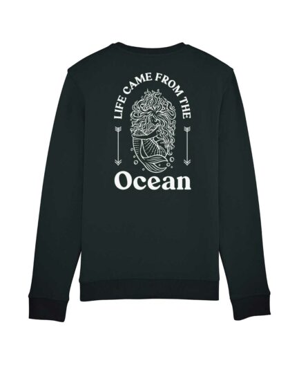 Ocean Life Organic Sweatshirt schwarz back
