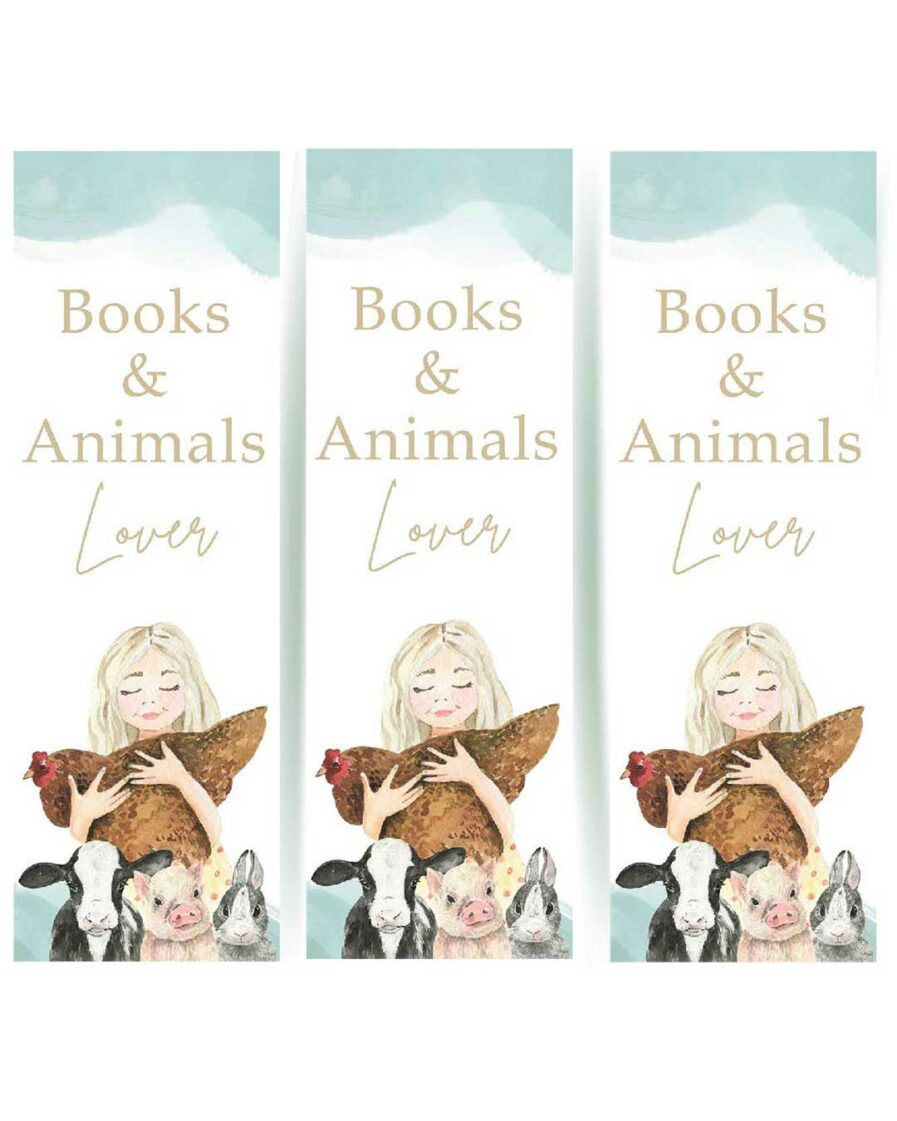 Books and Animals Lesezeichen