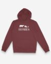 Homies Organic Hoodie bordeaux rot