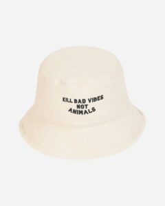 Kill Bad Vibes Not Animals Organic Bucket Hat