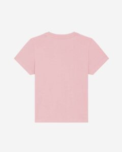 Be kind to animals baby organic shirt rosa back