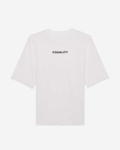 Equality Oversized Organic Shirt weiss front