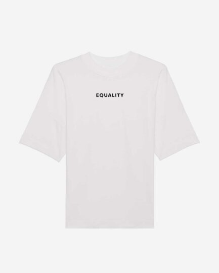 Equality Oversized Organic Shirt weiss front