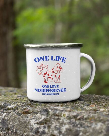One Life Emaille Tasse