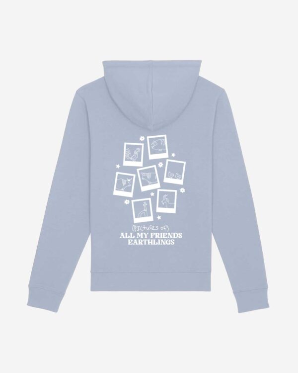 All My Friends Organic Hoodie Hellblau