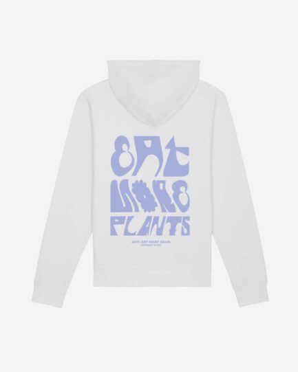 Eat More Plants Hoodie weiss back