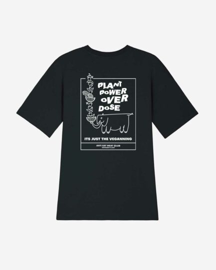 Plant Power Overdose T-Shirt Kleid schwarz back