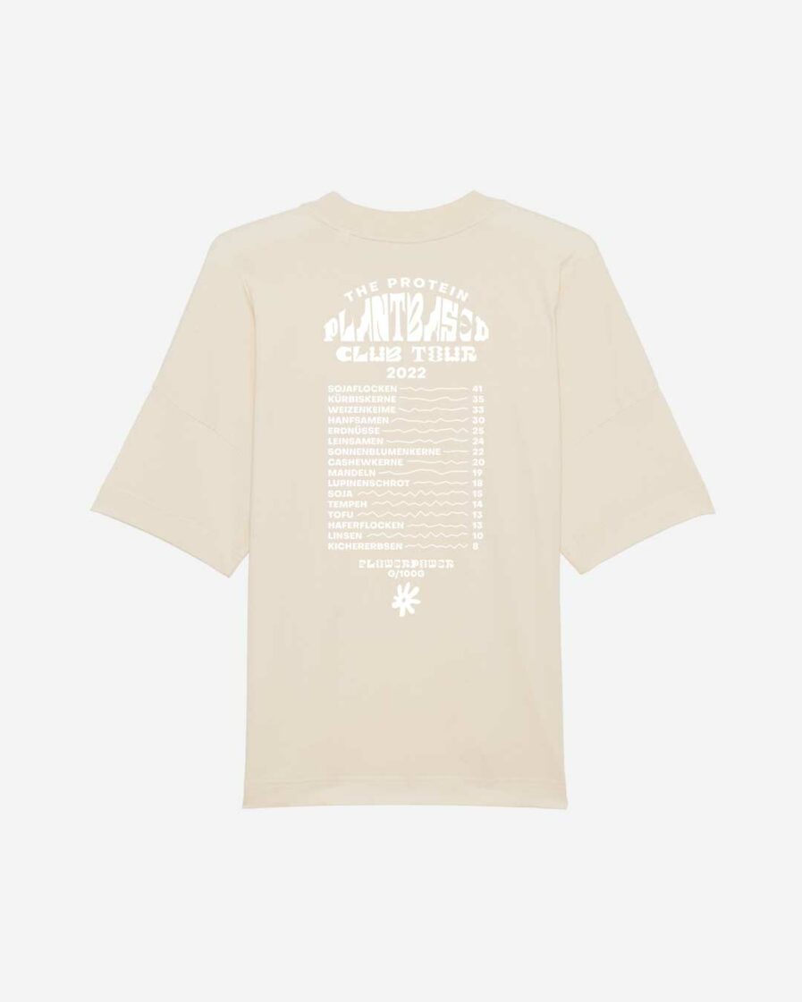 Protein Club Tour Oversized T Shirt natural