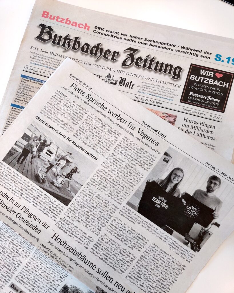 Butzbacher Zeitung ANTI EAT MEAT CLUB