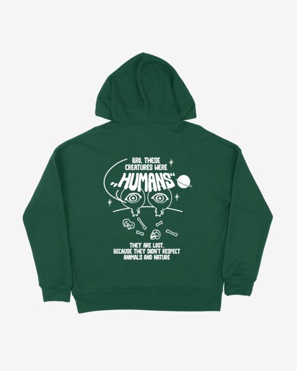lost humans hoodie grün back