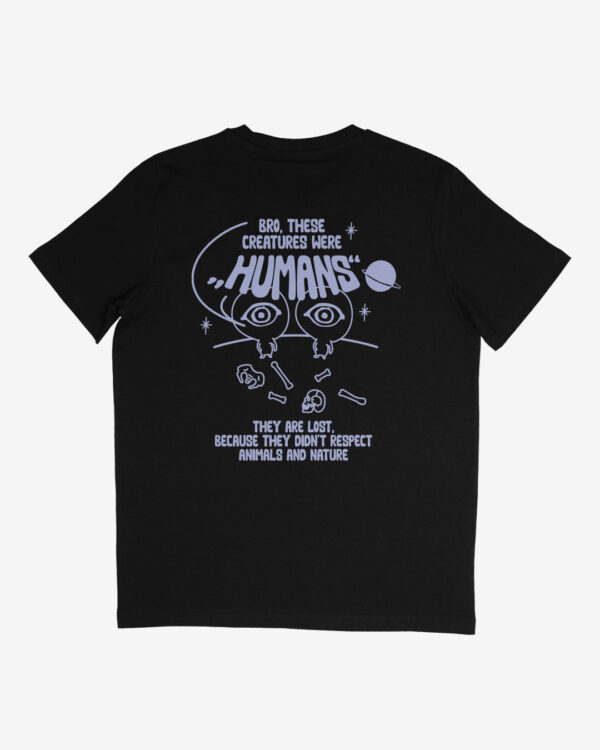 lost human organic shirt schwarz back