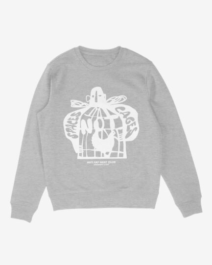 spaces not cages sweatshirt grau front