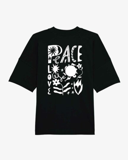 Peace And Love Oversized Organic Shirt