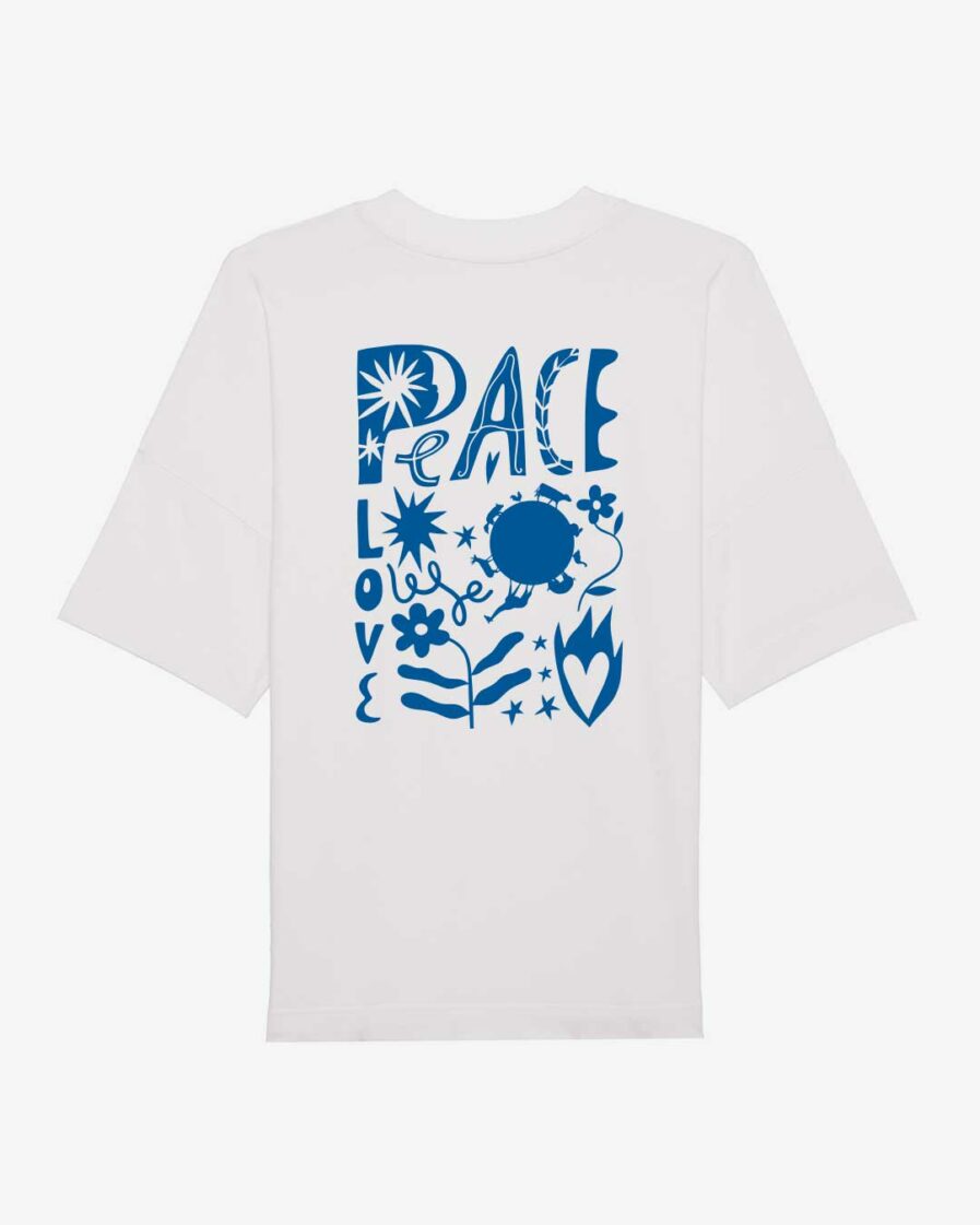 Peace And Love Oversized Organic Shirt