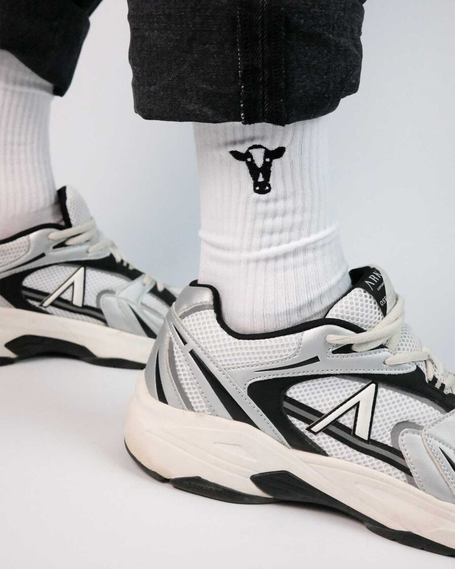 Vegane Kuh Socken aus Bio-Baumwolle