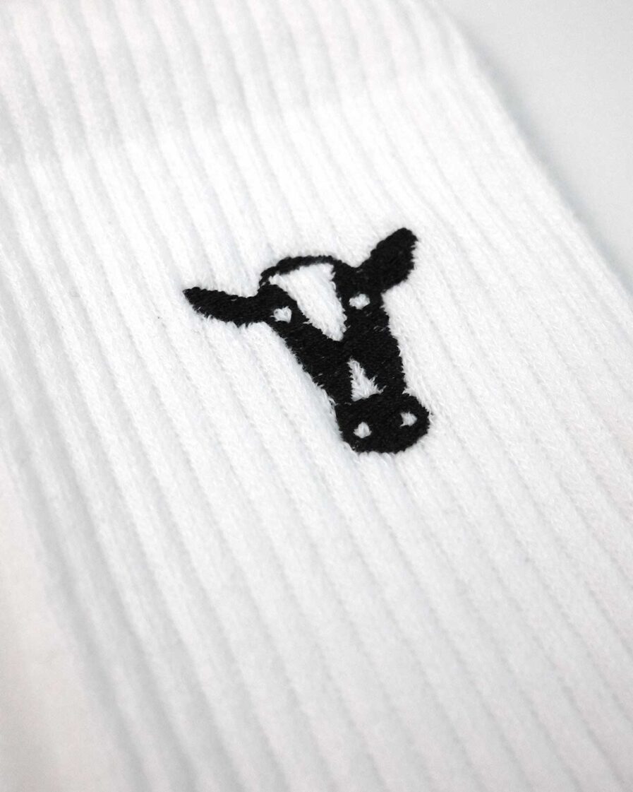 Vegane Kuh Socken aus Bio-Baumwolle